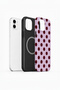 iPhone 12 Vorian Magsafe Double Layer Lilac Burgundy Polka Dot Case - 2