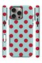iPhone 16 Pro Vorian Double Layer Mint Red Polka Dot Case - 3