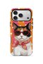 iPhone 17 Pro Max Vorian Magsafe Dual Layer Orange Retro Cat Case