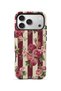 iPhone 17 Pro Vorian Magsafe Dual Layer Burgundy Rose Stripe Case