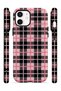 iPhone 12 Vorian Magsafe Double Layer Pink Black Plaid Case - 3