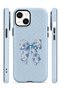 iPhone 15 Vorian Magsafe Double Layer Blue Toile Bow Case - 3