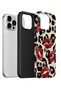 iPhone 13 Pro Max Vorian Double Layer Leopard Lipstick Marks Case - 2