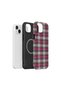 iPhone 14 Plus Vorian Magsafe Double Layer Gray Fuchsia Plaid Case - 2