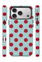 iPhone 17 Pro Max Vorian Double Layer Mint Red Polka Dot Case - 3