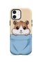 iPhone 12 Vorian Double Layer Pocket Case with Hamster