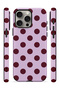 iPhone 15 Pro Vorian Magsafe Double Layer Lilac Burgundy Polka Dot Case - 3