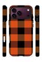 iPhone 18 Pro Vorian Double Layer Orange Buffalo Check Case - 3