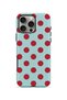 iPhone 16 Pro Vorian Double Layer Mint Red Polka Dot Case