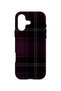 iPhone 16 Plus Vorian Magsafe Double Layer Plum Black Plaid Case - 4
