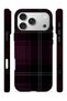 iPhone 17 Pro Max Vorian Magsafe Dual Layer Plum Black Plaid Case - 3