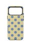 iPhone 17 Pro Vorian Double Layer Cream Blue Polka Dot Case - 4