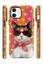 iPhone 12 Vorian Magsafe Double Layer Orange Retro Cat Case - 3