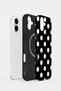 iPhone 16 Vorian Magsafe Double Layer Black Cream Polka Dot Case - 2