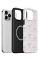 iPhone 14 Pro Max Vorian Magsafe Double Layer Soft Pink Ribbon Toss Case - 2