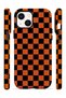 iPhone 14 Plus Vorian Double Layer Orange Checkerboard Case - 3
