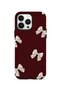 iPhone 14 Pro Max Vorian Double Layer Ivory Bow Scatter Case