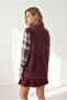 Women's Plum Soft Textured Thick Draped Beard Sweater Svt-00000053 - 4