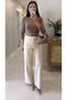 Gentilla Beige Belted Cut-Off Jean - 2