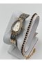 Women's Wristwatch and Bracelet Combination Set – Stylish Steel Band Watch and Colorful Stone Bracelet as a Gift - 2