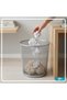 Metal Mesh Waste Paper Basket Large Office Dustbin Silver - 4