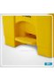 Plastic Pedal Waste Bin Trash Can with Lid for Kitchen 30L Yellow - 3