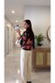 Vanilla Floral Patterned Jacket with Pocket Detail - 6