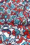 Red Lalezar Pattern Silk Handkerchief - 2