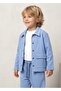 100% Cotton Shirt Collar Blue Little Boy's Jacket - 2