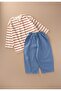 Seasonal Wide Cut Trousers Set 2-10 Tile Striped - 2