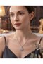 4-Piece Heart Model Steel Necklace with Silver Color Chain - 2