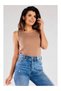 Tricou de bumbac basic bej InfiniteYou - 2