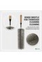 Slim Bottle Cleaning Brush with Wooden Handle and Hanging Hook 50cm Grey - 2