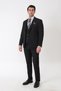 Slim Fit Double Slit Flexible Wool Black Vest Suit Tk 958 - 2