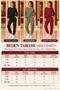 Women's long sleeve crew neck viscose two-piece set with mesh tulle detail: blouse and pants - 5