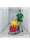 Double Bucket Mop Trolley with Wheels 34L Red and Blue - 4