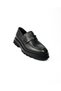24025 Black Leather Moccasin Casual Men's Shoes