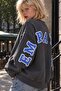 Women's Oversize Sweatshirt Empathy 3D Printed Smoked – Crew Neck, 3 Thread Raster Fleece - 5