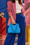 Retro Women's Scholarship Hand and Shoulder Bag-Blue - 3