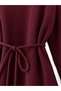Maribel Belted Lace-Up Maxi Knit Dress Women's Plum - 4