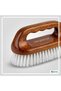 Hard Hand Brush for Kitchen Bathroom and Laundry Brown - 3