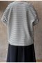 Women's Striped Oversize Tunic |   Casual Cut Long Sleeve Daily Stylish Tunic - 4