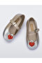 Mini Mellissa Girl's Hearted Ballerina Shoes Gold
