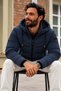 Men's Windproof Navy Blue Inflatable Jacket - 4