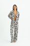 Noir Bloom – 4 Piece Satin Pajama Set