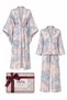 Deseli̇ Satin Bat Sleeve Kimono-Pjama Set