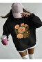 Sonbahar Mix Printed Oversize Cotton Basic Sweatshirt