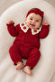 Baby Girl Strawberry Collared Jumpsuit Set 0–3/3–6/6-9 Months
