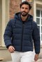 Men's Windproof Navy Blue Inflatable Jacket - 3