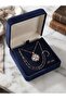 Silver Color Van Cleef White Stone Clover Dmala Stone Model Ball Chain Steel Necklace - 4